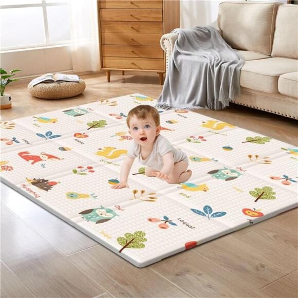 Baby Play Mat, 50 x 50 Inch Play Mat Perfect for Use Baby Playpen, Foldable - Picture 1 of 16